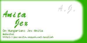 anita jex business card